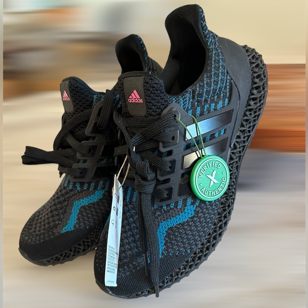 Adidas Ultra 4D ‘Miami Nights’ sneakers size 7, New with tags, color black/teal